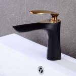 Lavabo de salle de bain en cuivre noir, cascade, lavabo antique, m�langeur d'eau chaude et froide en ...