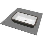 Lavabo sous plan en cramique blanc 50x30 cm - varisto