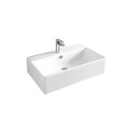 Abitare - lavabo  poser / suspendu 65x48 cm en cramique blanc brillant - art ceram quadro