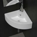 Lavabo avec trou de trop - plein 45x32x12, 5 cm blanc