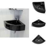 Lavabo avec trou de trop - plein 45x32x12, 5 cm noir - lavabo salle de bain - lavabo angle - lavabo noir ... Lavabo avec trou de trop - plein 45x32x12, 5 cm noir - lavabo salle de bain - lavabo angle - lavabo noir ...