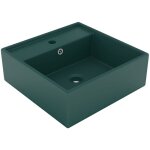Maisonchic - lavabo, vasque de luxe, evier, bac à laver carré à trop - plein vert foncé mat 41x41 cm ... Maisonchic - lavabo, vasque de luxe, evier, bac à laver carré à trop - plein vert foncé mat 41x41 cm ...