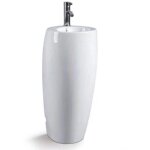 Lave main totem rond - céramique blanc - 39x85 cm - ove Lave main totem rond - céramique blanc - 39x85 cm - ove