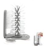 Lave - verre pour vier, brosse  verre, brosse  verres avec support  ventouse, brosse de nettoyage ...