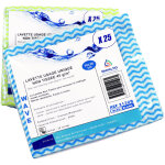 Lavette uu nt wawe jaune / blanc 30x36cm (sachet 25u) - guialto