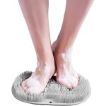 Laveur de pieds de douche, brosse � r�curer pour massage des pieds de douche avec antid�rapant et poils ...
