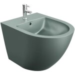 Lavita bidet mural universal sinto grey avec trou de robinet et trop - plein en c�ramique hygi�nique ...