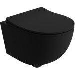 Lavita brava black wc suspendu l'abattant de wc � chute lente wc suspendu sans bord wc 360x480x375 cm ...