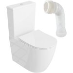 Lavita nautilius white wc � poser compact sans bride pack wc compact complet 3 / 6l + connecteur wc