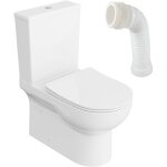 Lavita posejdon white wc � poser compact sans bride pack wc compact complet 3 / 6l + connecteur wc