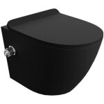 Lavita salto black wc suspendu l'abattant de wc � chute lente wc suspendu sans bord wc 370x490x395 cm ...