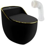 Lavita silia rim black gold line wc � poser compact sans bride pack wc compact complet 3 / 6l + connecteur ...