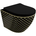 Lavita sofi slim black night wc suspendu l'abattant de wc � chute lente wc suspendu sans bord wc 365x490x395 ...