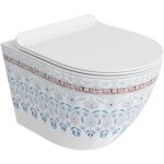 Lavita sofi slim folklor wc suspendu l'abattant de wc � chute lente wc suspendu sans bord wc 365x490x395 ...