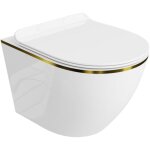 Lavita sofi slim gold line wc suspendu l'abattant de wc � chute lente wc suspendu sans bord wc 365x490x395 ...