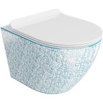 Lavita sofi slim kresz wc suspendu l'abattant de wc � chute lente wc suspendu sans bord wc 365x490x395 ...