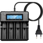 Lcd chargeur de piles, chargeur de batterie avec 4 lots de charge chargeur pour 3. 7v 26500 / 18650 / ...