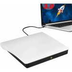 Kkmoon - lecteur cd blanc  double connectique usb - c (type - c) - finition brosse haute qualit - ...