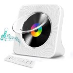 Lecteur cd bluetooth portable, lecteur cd radio avec haut - parleurs double, supporte rglage minuterie ...