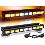 Led barre stroboscopique bilatral 81w 9cob rampe gyrophare led 9 27 leds clignotant d'urgence 27 modes ...