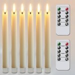 Led bougies vacillantes sans flamme lot de 6, bougies � piles en avec t�l�commande et minuteur, diam�tre ...