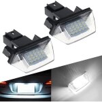 Led clairage de la plaque d'immatriculation auto 12v 3528smd 6500k xnon blanc feux arrire pour peugeot ...