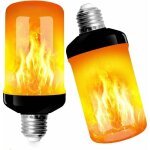 Led flamme lumi�re noir bas flamme simulation flamme ampoule e27 lumi�re jaune 2 pi�ces - forehill
