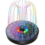 Led fontaine solaire ext�rieure flottante 3w pompe bassin solaire avec batterie, lumi�res color�es led ...