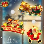 Led lumières de ventouse de noël 3pcs, noël lustre à ventouse de fenêtre, led lampe ventouse père noël, ... Led lumières de ventouse de noël 3pcs, noël lustre à ventouse de fenêtre, led lampe ventouse père noël, ...