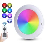 Led par56, 25w rgb projecteur piscine led remplie de rsine, installation facile, ip68 tanche lampe ...