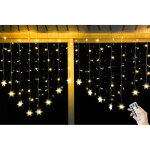 Led rideau lumineux de flocon de neige 4m 1m 8 modes 5v usb guirlandes lumineuses avec anneau fixe parfait ...