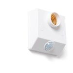 Dtecteur de prsence pir et crpuscule 360 pour ampoules e27 blanc