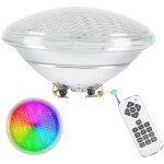 Ledmo 45w lampe piscine led rgb, par56 tanche ip68, clairage avec tlcommande, projecteur piscine ...
