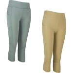 Leggings de sport femme lot de 2 jaune vert 3 / 4 r. s / m