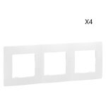 Jamais utilise] lot de 4 plaques de finition encastrable legrand nilo 3 prises blanc pur - 665003
