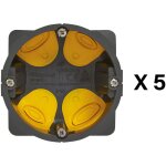 Legrand - lot de 5 botes d'encastrement 1 poste cobatibox - profondeur 40mm