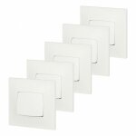 Lot de 5 interrupteurs va - et - vient neptune, blanc - legrand