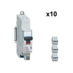 Legrand - auto - lot de 10 disjoncteurs dnx3 4500 - auto / auto - u + n 230v 20a - 4, 5ka - courbe c ...