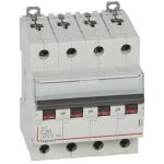 Disjoncteur dx6000 10ka arrive haute et dpart bas  vis 4p 400v - 20a - courbe c - pour peigne hx ...