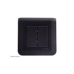 Double interrupteur ou va - et - vient mosaic legrand noir complet griffes: avec griffes