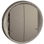 Enjoliveur interrupteur double cliane with netatmo titanium legrand ct1415