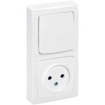 Interrupteur avec 2p montage vertical complet appareillage saillie - blanc - legrand