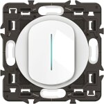 Interrupteur témoin céliane 10ax - enjoliveur blanc, support et voyant - legrand Interrupteur témoin céliane 10ax - enjoliveur blanc, support et voyant - legrand