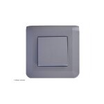 Interrupteur ou va - et - vient mosaic legrand alu complet 2 modules griffes: sans griffes