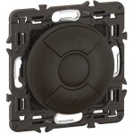 Interrupteur volets roulants cliane noir + support,  quiper d'une plaque - legrand