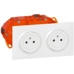 Legrand - kit double prise de courant 2p + t surface dooxie 16a pr�c�bl�es finition blanc