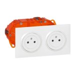 Legrand - kit double prise de courant 2p + t surface dooxie 16a prcbles finition blanc