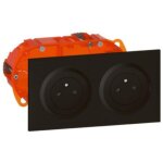 Legrand - kit double prise de courant 2p + t surface dooxie 16a prcbles finition noir