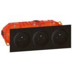 Legrand - kit triple prise de courant 2p + t 16a pr�c�bl�es finition noir