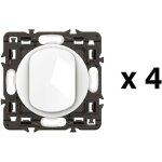 Legrand - lot 4 interrupteurs ou - va - et - vient c�liane 10ax - enjoliveurs blanc et supports